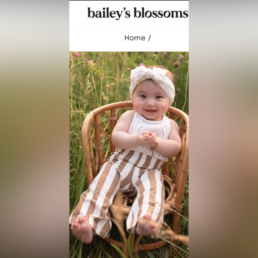 Bailey’s Blossoms knit stripe pant